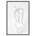 Wall Poster Linear Nude - abstract and black line art of a woman on a plain background 129776 additionalThumb 18