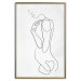 Wall Poster Linear Nude - abstract and black line art of a woman on a plain background 129776 additionalThumb 21