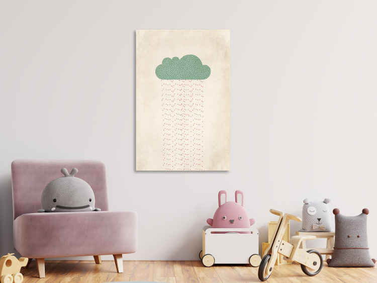 Canvas Print Candy Rain (1-piece) Vertical - pastel rain cloud 129876 additionalImage 3