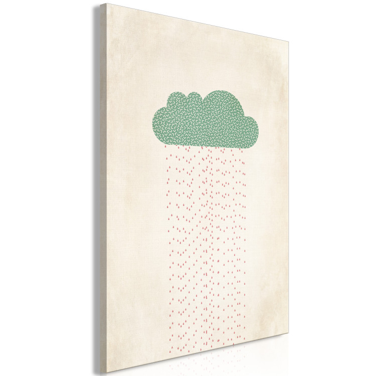 Canvas Print Candy Rain (1-piece) Vertical - pastel rain cloud 129876 additionalImage 2