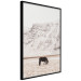 Poster Solitude in the Valley - landscape of a black animal against a mountain backdrop 130376 additionalThumb 11