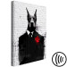 Canvas Art Print Doberman in a Suit (1-piece) Vertical - abstract animal 130776 additionalThumb 6