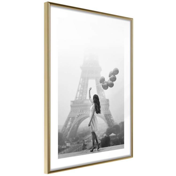 Poster Stroll in the Wind - woman with large balloons against the backdrop of the Eiffel Tower 132276 additionalImage 9