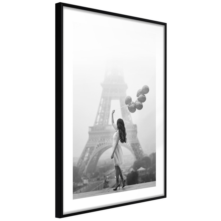 Poster Stroll in the Wind - woman with large balloons against the backdrop of the Eiffel Tower 132276 additionalImage 6