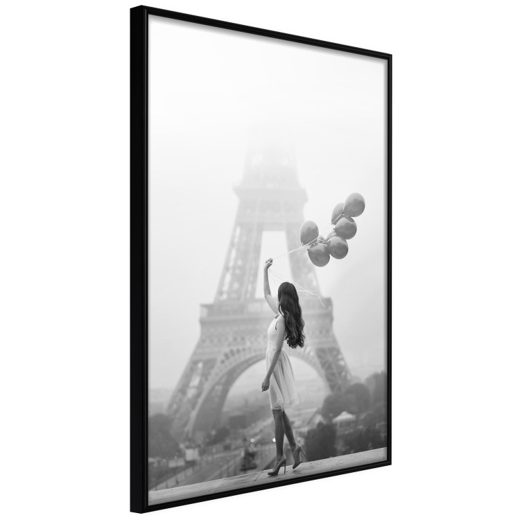 Poster Stroll in the Wind - woman with large balloons against the backdrop of the Eiffel Tower 132276 additionalImage 13