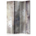 Folding Screen Shades of Gray (3-piece) - composition with a stone texture 132576