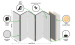 Room Divider Screen Teardrops (3-piece) - pattern in irregular stripes in warm shades 133176 additionalThumb 8