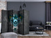 Room Divider Screen Darkness II (5-piece) - blue skulls and English writings 133276 additionalThumb 4