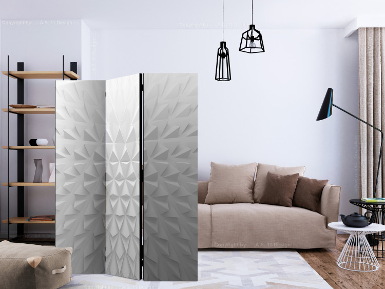 Folding Screen Fortress of Illusions (3-piece) - geometric 3D abstract 133476 additionalImage 4