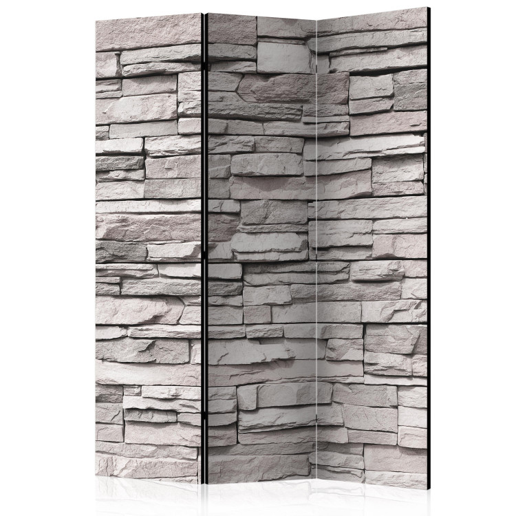 Room Separator Stone Elegance - gray texture of stone brick on the wall 133576
