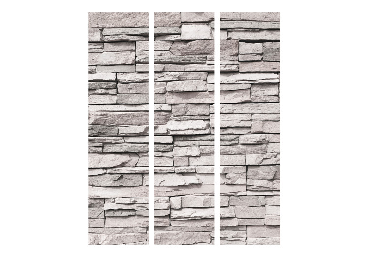 Room Separator Stone Elegance - gray texture of stone brick on the wall 133576 additionalImage 3