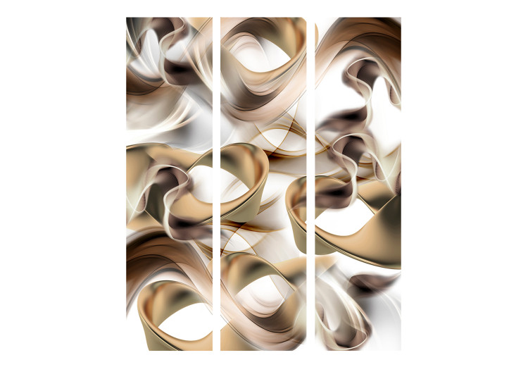 Room Divider Twisted World - brown smoke in abstract motif on light background 133676 additionalImage 3