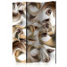 Room Divider Twisted World - brown smoke in abstract motif on light background 133676