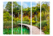 Room Separator Green Oasis II - landscape of a wooden bridge amidst a forest 134076 additionalThumb 3