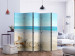 Folding Screen Flower Blanket 2a (5-piece) - seascape and beach landscape against the sky 134376 additionalThumb 2