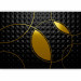 Photo Wallpaper Abstract - gold hoops on black background with 3D geometric patterns 135776 additionalThumb 1