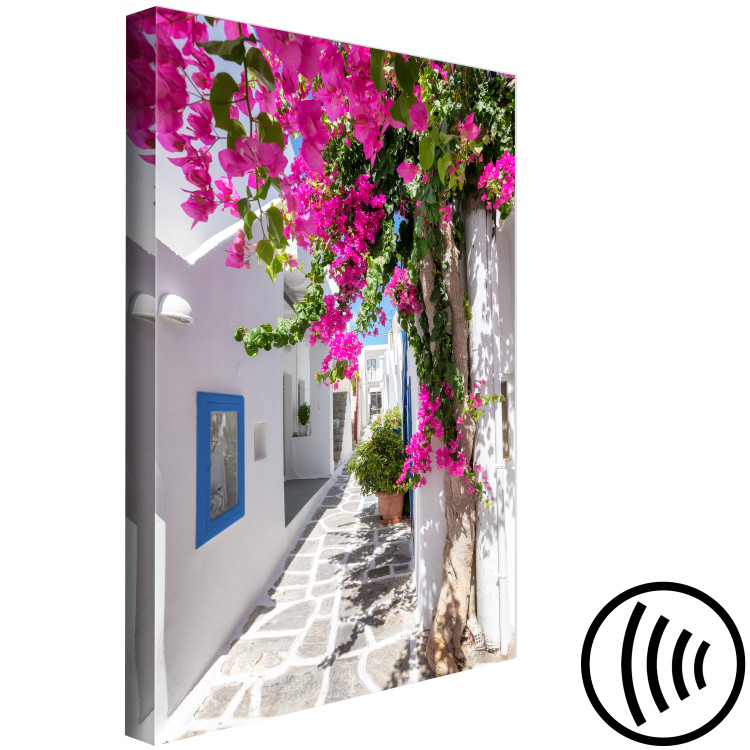 Canvas Print Lonely Alley (1-piece) Vertical - summer street scene in Greece 136076 additionalImage 6