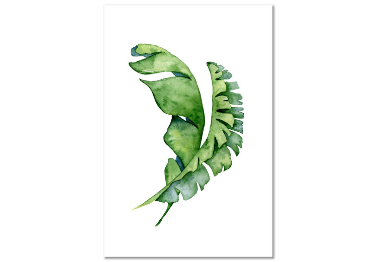 Canvas Two green leaves - plant composition in boho style 136376