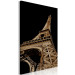 Canvas French Flash (1-piece) Vertical - Eiffel Tower on a black background 137876 additionalThumb 2