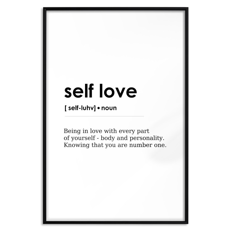Wall Poster Self Love - black English texts on a contrasting white background 138876 additionalImage 15