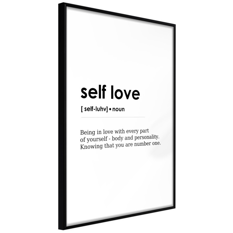 Wall Poster Self Love - black English texts on a contrasting white background 138876 additionalImage 4
