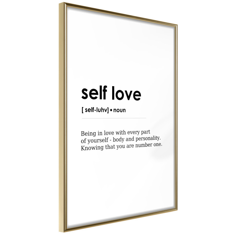 Wall Poster Self Love - black English texts on a contrasting white background 138876 additionalImage 5