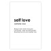 Wall Poster Self Love - black English texts on a contrasting white background 138876 additionalThumb 25