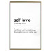 Wall Poster Self Love - black English texts on a contrasting white background 138876 additionalThumb 14
