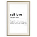 Wall Poster Self Love - black English texts on a contrasting white background 138876 additionalThumb 17