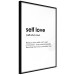 Wall Poster Self Love - black English texts on a contrasting white background 138876 additionalThumb 3