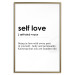 Wall Poster Self Love - black English texts on a contrasting white background 138876 additionalThumb 23