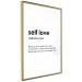 Wall Poster Self Love - black English texts on a contrasting white background 138876 additionalThumb 5