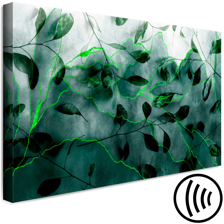 Canvas Art Print Immersed in Greenery (1-piece) Wide - leaves in the midst of the jungle 142676 additionalImage 6