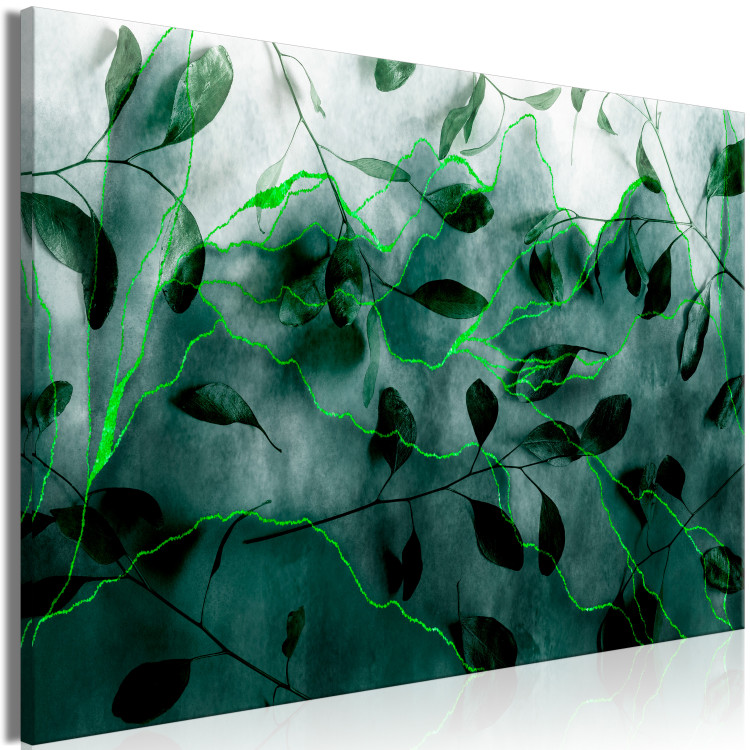 Canvas Art Print Immersed in Greenery (1-piece) Wide - leaves in the midst of the jungle 142676 additionalImage 2