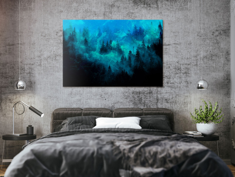 Canvas Magical Mist (1-piece) - second variant - forest landscape at night 142976 additionalImage 3