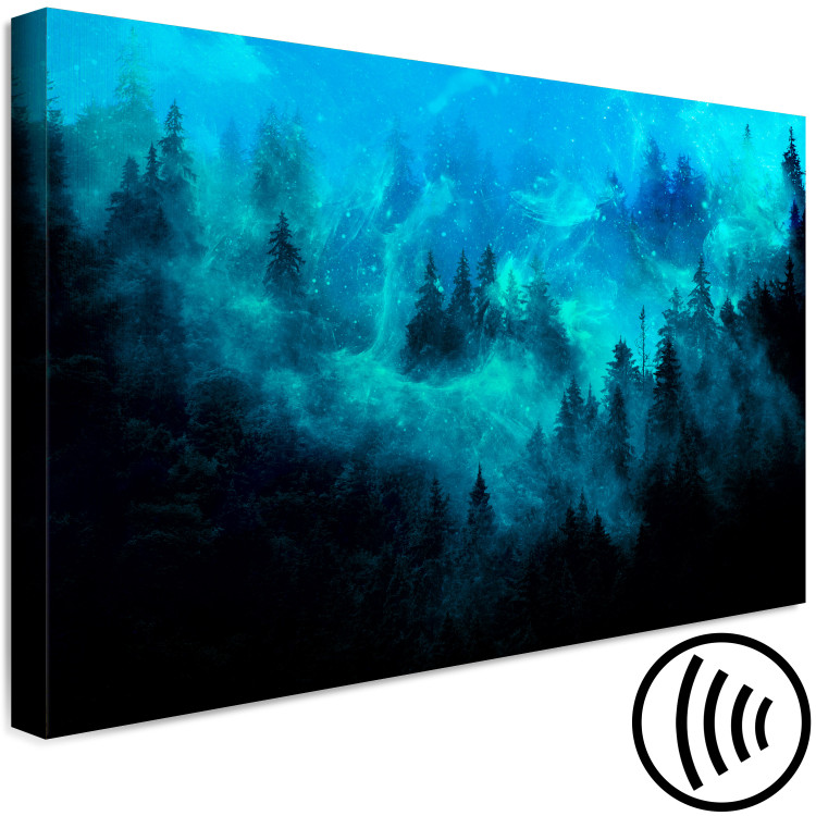 Canvas Magical Mist (1-piece) - second variant - forest landscape at night 142976 additionalImage 6