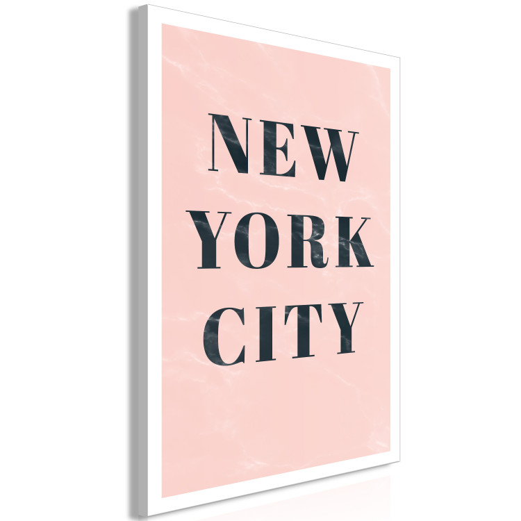 Canvas Glamorous New York (1-piece) Vertical - pink background and text 143476 additionalImage 2