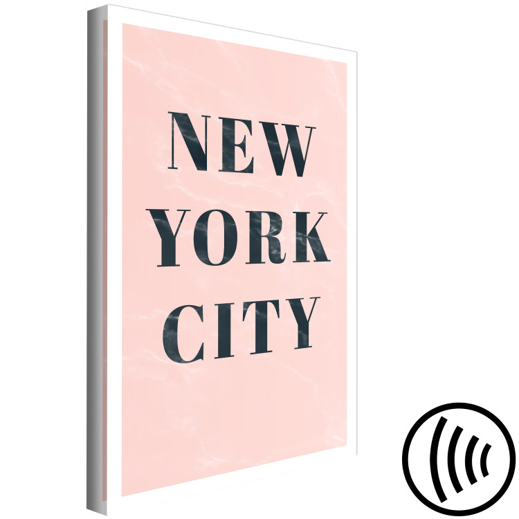 Canvas Glamorous New York (1-piece) Vertical - pink background and text 143476 additionalImage 6