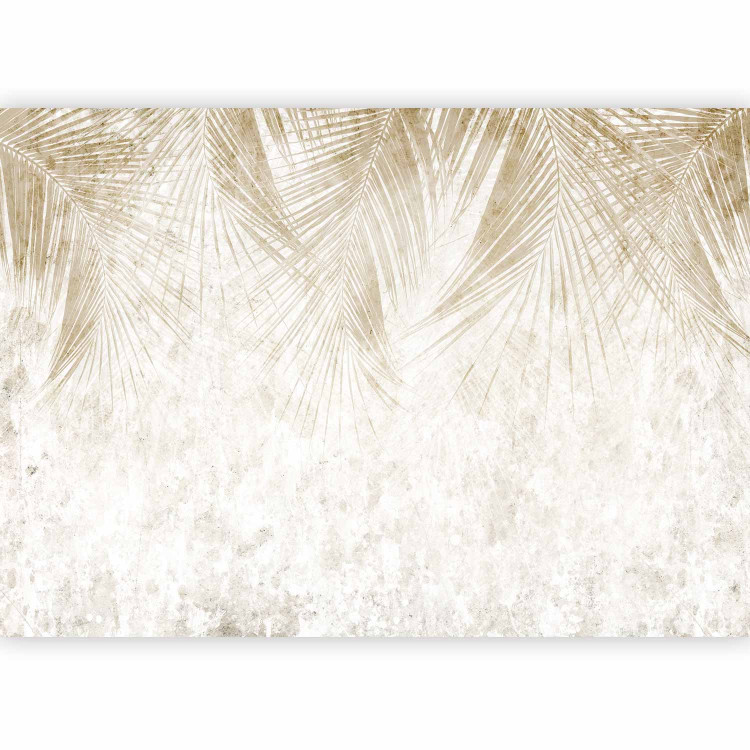 Photo Wallpaper Boho Style Twigs - Beige Tropical Palm Leaves on a Cloudy Background 145276 additionalImage 1