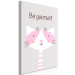 Canvas Print Be Yourself (1-piece) - pink cat and motivating slogan for children 146576 additionalThumb 2