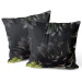 Decorative Velor Pillow Nocturnal rose - floral composition of succulents with rich detailing 147076 additionalThumb 3