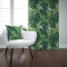 Decorative Curtain Green corner - leaves of various shapes, shown on a white background 147276 additionalThumb 5