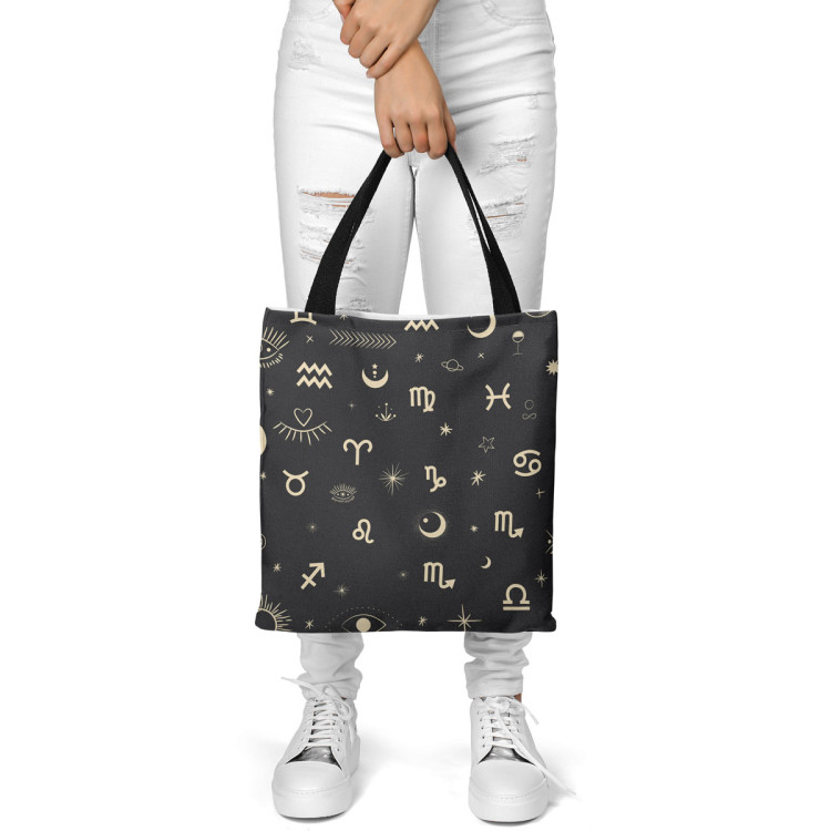 Shopping Bag Hidden message - planets, stars and the eye symbol on dark background 147476 additionalImage 2