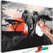 Paint by Number Kit Elephant on Savannah - African Landscape at Sunset 148876 additionalThumb 5