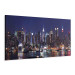 Canvas Art Print Nightlife (1-piece) - New York City skyline and skyscrapers over calm water 149076 additionalThumb 2