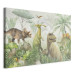 Large canvas print Dinosaurs - Watercolor Reptiles in the Prehistoric Green Jungle [Large Format] 151176 additionalThumb 2