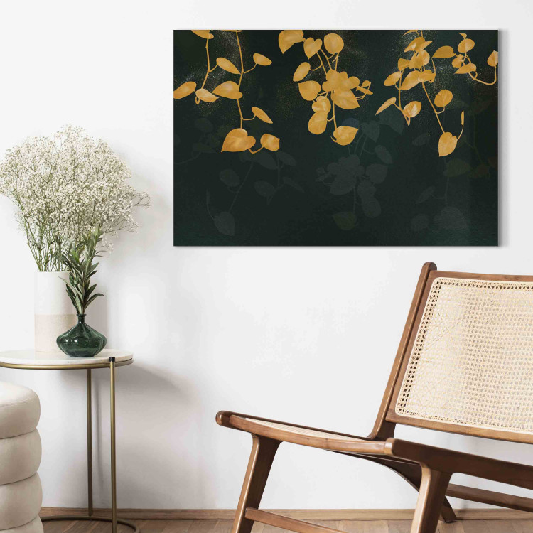Canvas Illuminated Leaves - Fine Twigs in the Glow of Soft Light 151276 additionalImage 3