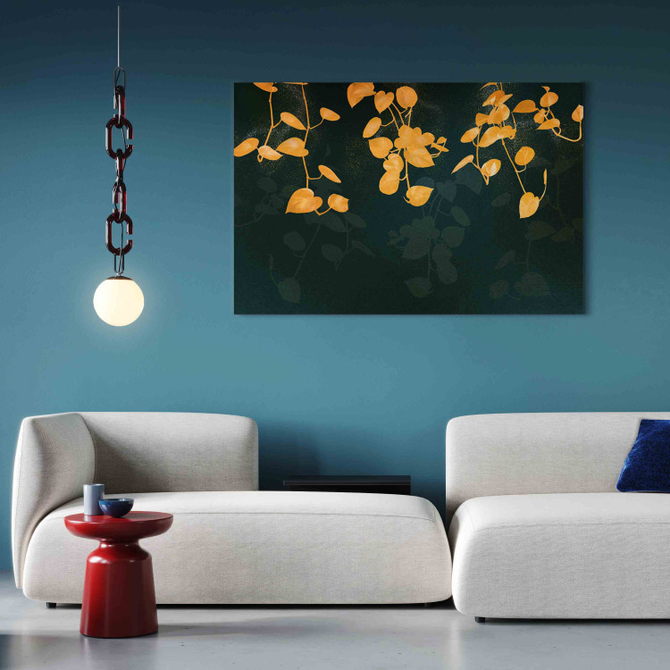 Canvas Illuminated Leaves - Fine Twigs in the Glow of Soft Light 151276 additionalImage 5