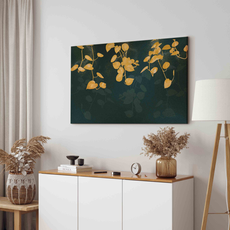Canvas Illuminated Leaves - Fine Twigs in the Glow of Soft Light 151276 additionalImage 4