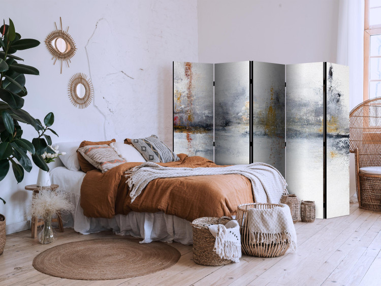Room Divider Screen Painting Abstraction - Composition in Shades of Gray II [Room Dividers] 159576 additionalImage 2